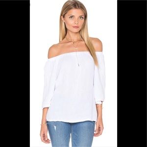 Michael stars white cotton off the shoulder top